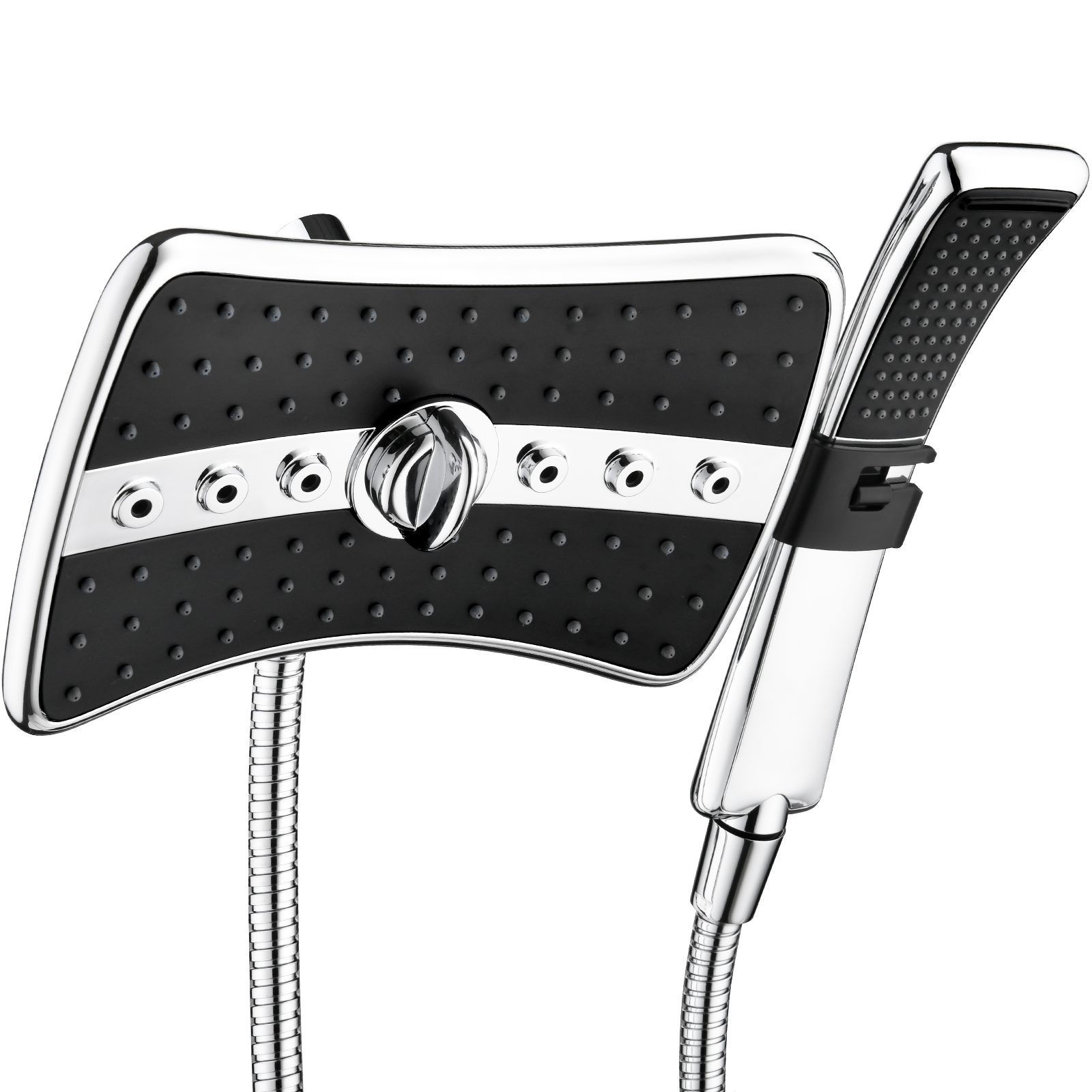 OLHAV Metal 12" Dual Filtered Rainfall Shower Head Combo, Handheld