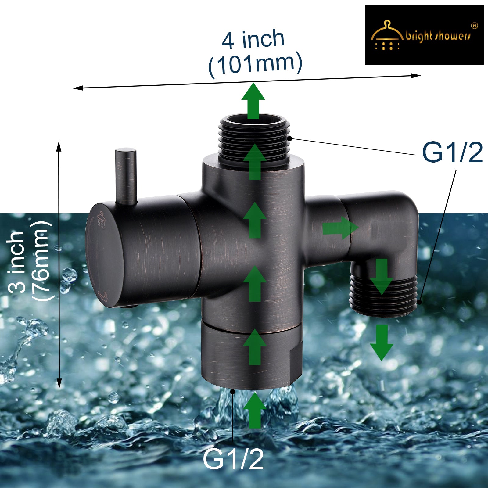 Shower Arm Diverter Valve #color_oil-rubbed-bronze