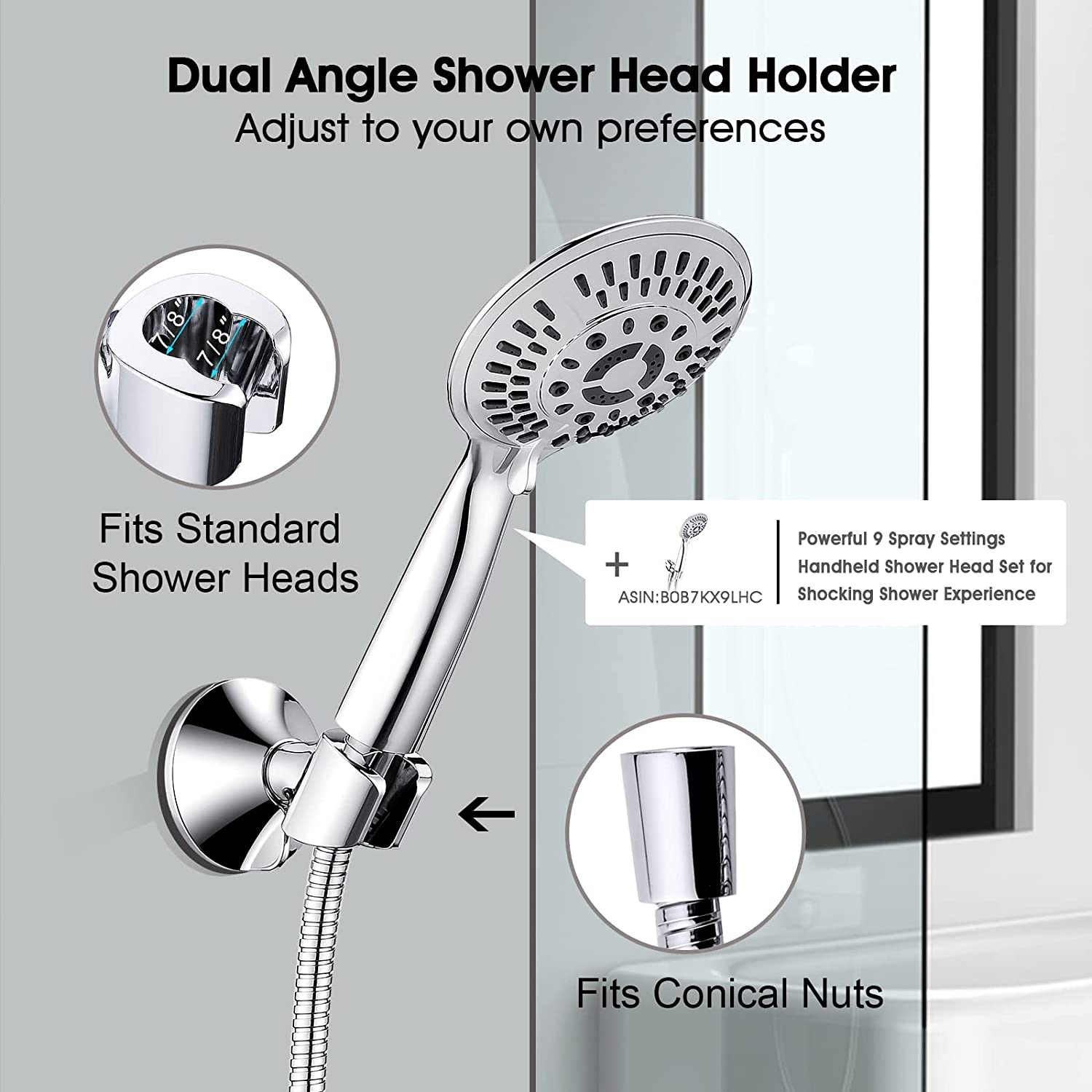 shower head holder #color_chrome